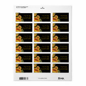 Heup Autumn Sunflower Adres Etiket (Full Sheet)