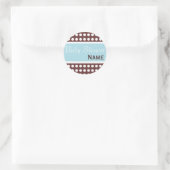 Heup Blauw en Bruin Baby showers Sticker (Tas)