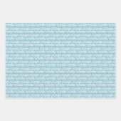 Heup Blush Blauwgroen Zwart wit Abstract Zigzag Inpakpapier Vel (Voorkant 2)