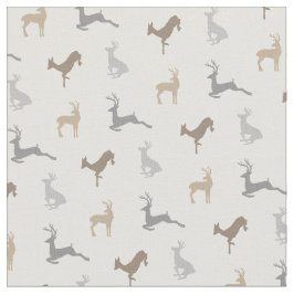 Heup Deer Patroon in Neutrale Browns Stof