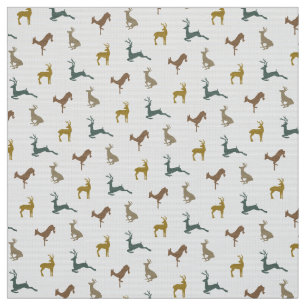 Heup Deer Pattern in Rustic Fall Colors Stof