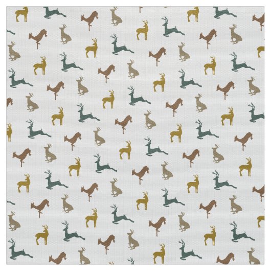 Heup Deer Pattern in Rustic Fall Colors Stof (Swatch)