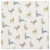 Heup Deer Pattern in Rustic Fall Colors Stof (Close Up)