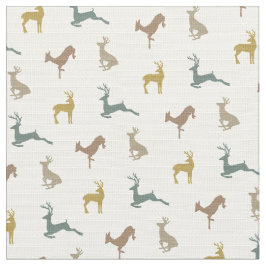 Heup Deer Pattern in Rustic Fall Colors Stof