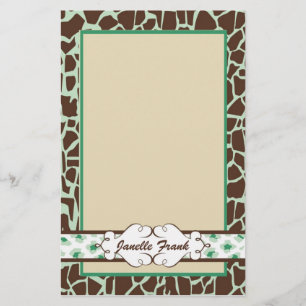 Heup- en chic Animal Print: Groen Briefpapier
