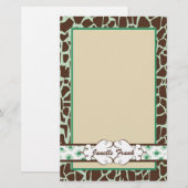 Heup- en chic Animal Print: Groen Briefpapier (Voorkant / Achterkant)