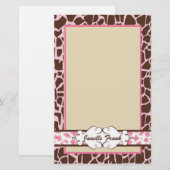 Heup- en chic Animal Print: Roze Briefpapier (Voorkant / Achterkant)