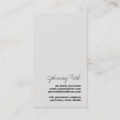 Heup en eenvoudig zwart Visitekaartje (Achterkant)