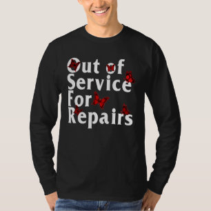 Heup- en knieoperatie buiten dienst, gebroken heup t-shirt