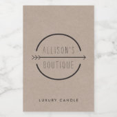 Heup en pijlstaartkaars van de Logo Kraft Voedselcontainer Etiket (Enkel label)