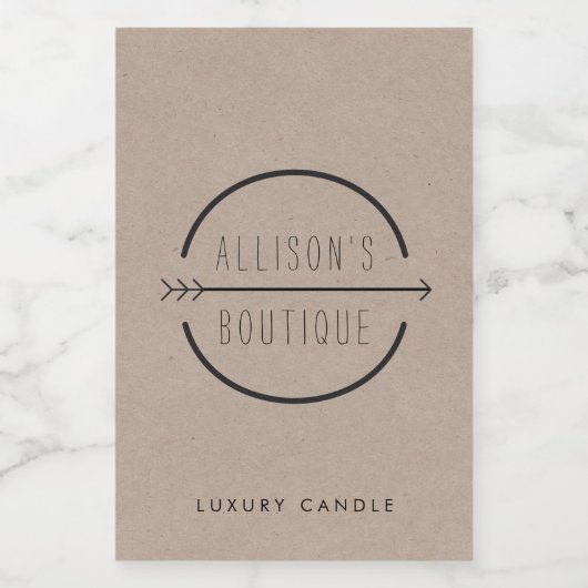 Heup en pijlstaartkaars van de Logo Kraft Voedselcontainer Etiket (Enkel label)