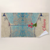 Heup en Roos van de Towel van de Steekproef Strandlaken (Voorkant)