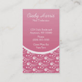 Heup en stijlvol Visitekaartje, zacht roze Visitekaartje (Achterkant)