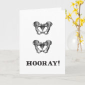 Heup Heup Hoera Anatomie Bericht Kaart (Gele Bloem)