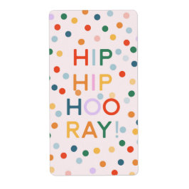 Heup Heup Hooray Verjaardagsfeest Gefeliciteerd Etiket