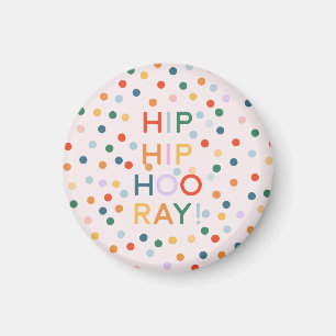 Heup Heup Hooray Verjaardagsfeest Gefeliciteerd Magneet