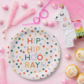 Heup Heup Hooray Verjaardagsfeest Gefeliciteerd Papieren Bordje (Feest)