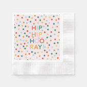 Heup Heup Hooray Verjaardagsfeest Gefeliciteerd Servet (Voorkant)
