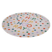 Heup Heup Hooray Verjaardagsfeest Gefeliciteerd Snijplank (Hoek)