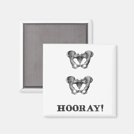 Heup Hoor Anatomie Bericht Magneet (Voorkant / Achterkant)