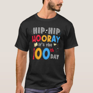 Heup Hooray is de 100e dag van schoolpijn T-shirt