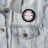 Heup Hot Pink en Black Animal Print Button (In situ)