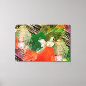 Heup kleurrijke grunge stijlpenselen Kunstpatroon Canvas Afdruk (Voorkant)