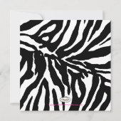 Heup mama, zebra baby shower kaart (Achterkant)