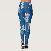 Heup modern Abstract Geometric 50s Kunstpatroon Leggings (Achterkant)