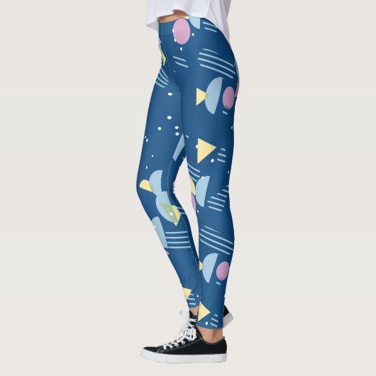 Heup modern Abstract Geometric 50s Kunstpatroon Leggings (Links)