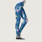 Heup modern Abstract Geometric 50s Kunstpatroon Leggings (Rechts)