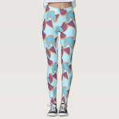 Heup modern Abstract Geometric 50s Kunstpatroon Leggings (Voorkant)