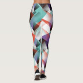 Heup Modern Abstract Geometrisch Kunstpatroon Leggings (Achterkant)