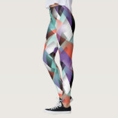 Heup Modern Abstract Geometrisch Kunstpatroon Leggings (Links)