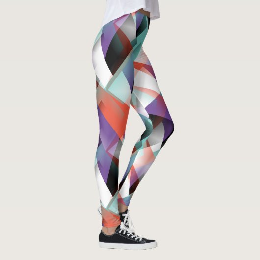 Heup Modern Abstract Geometrisch Kunstpatroon Leggings (Rechts)