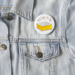 Heup om (Lemon) vierkant te zijn, boog dessert gee Ronde Button 5,7 Cm