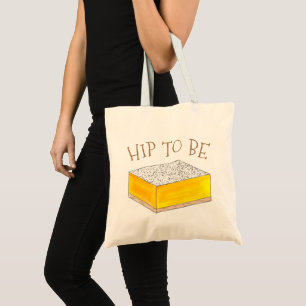 Heup om (Lemon) vierkant te zijn, boog dessert gee Tote Bag