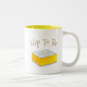 Heup om (Lemon) vierkant te zijn, boog dessert gee Tweekleurige Koffiemok