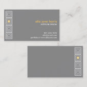 Heup om vierkant grijs en geel visitekaartje te zi (Voorkant / Achterkant)