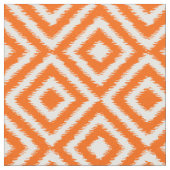 Heup Oranje Ikat Diamond Squares Mosaic Pattern Stof (Close Up)