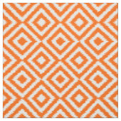 Heup Oranje Ikat Diamond Squares Mosaic Pattern Stof (Swatch)