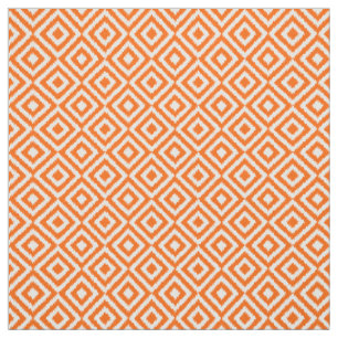 Heup Oranje Ikat Diamond Squares Mosaic Pattern Stof
