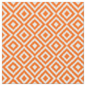 Heup Oranje Ikat Diamond Squares Mosaic Pattern Stof (Close Up)