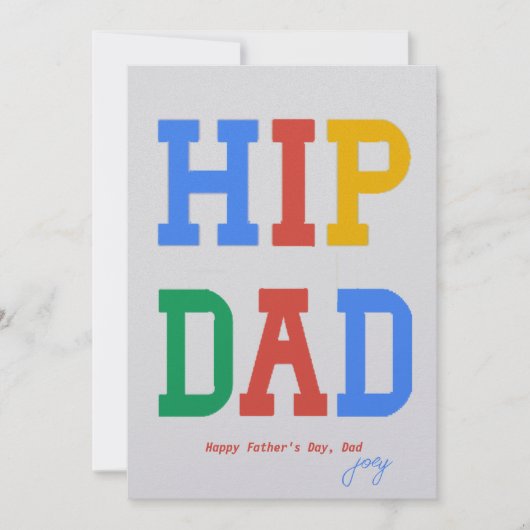 Heup pap, persoonlijke Vaderdag Kaart voor vader (Voorkant)