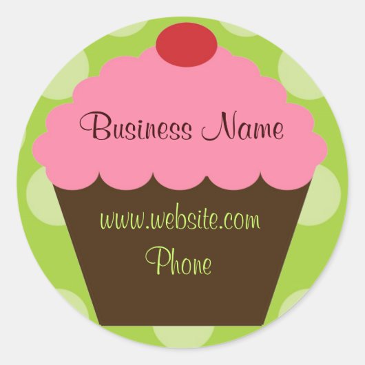 Heup Retro Cupcake Sticker (Voorkant)