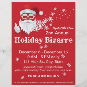 Heup Santa Claus Papercut op de Rode Kerstmis Flyer