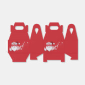 Heup Santa Claus Papercut op Rode Kerstmis Bedankdoosjes (Uitgevouwen)