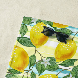 Heup Tropical Summer Lemons Fruit Patroon Strandlaken