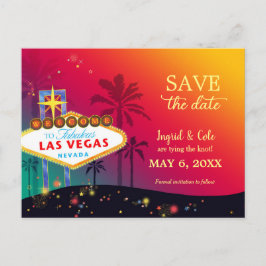 Heup Twilight Las Vegas Wedding Save the Date Aankondigingskaart