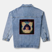 HEUP VROUWEN DENIM JAS ANGEL CUSTOM NAAM JACKET (Achterkant)